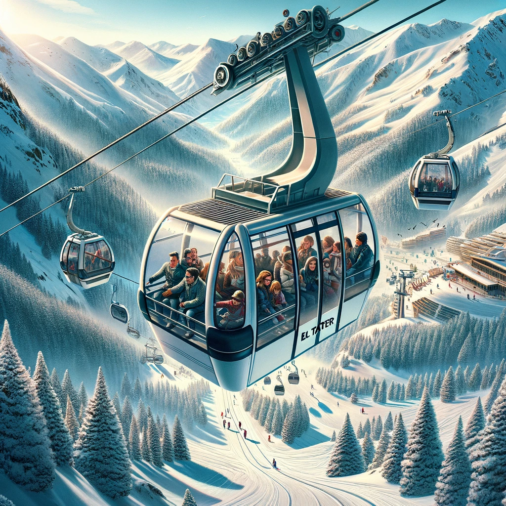 Ski gondola in Andorra